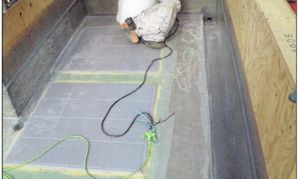 床面仕上げ前の研磨処理 床面仕上げ前の研磨処理