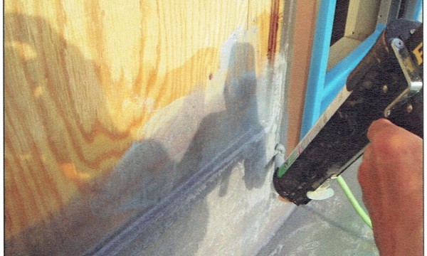 サッシ廻りの防水端末コーキング処理 サッシ廻りの防水端末コーキング処理