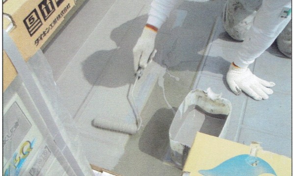 トップコート1回目塗布 トップコート1回目塗布